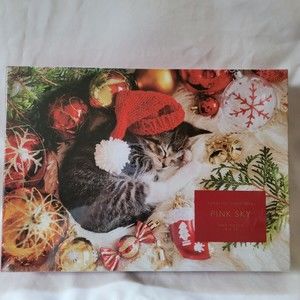 Pink Sky 1000 Pieces 19x26 Purrfect Christmas Kitten Puzzle